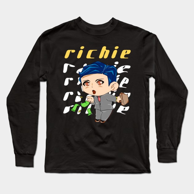 Richie the rich boy Long Sleeve T-Shirt by Global Revee